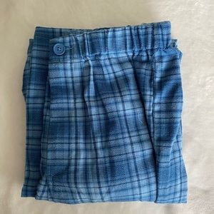 Brandy Melville Blue Plaid Pants